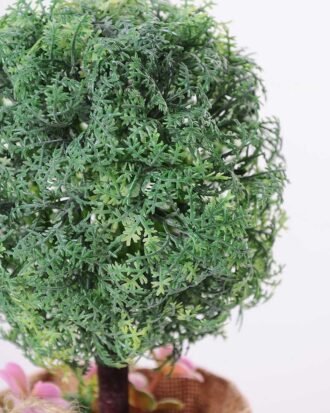 7.5*7.5*21CM POTTED WITH FLAX GRASS BALL GS-3890058