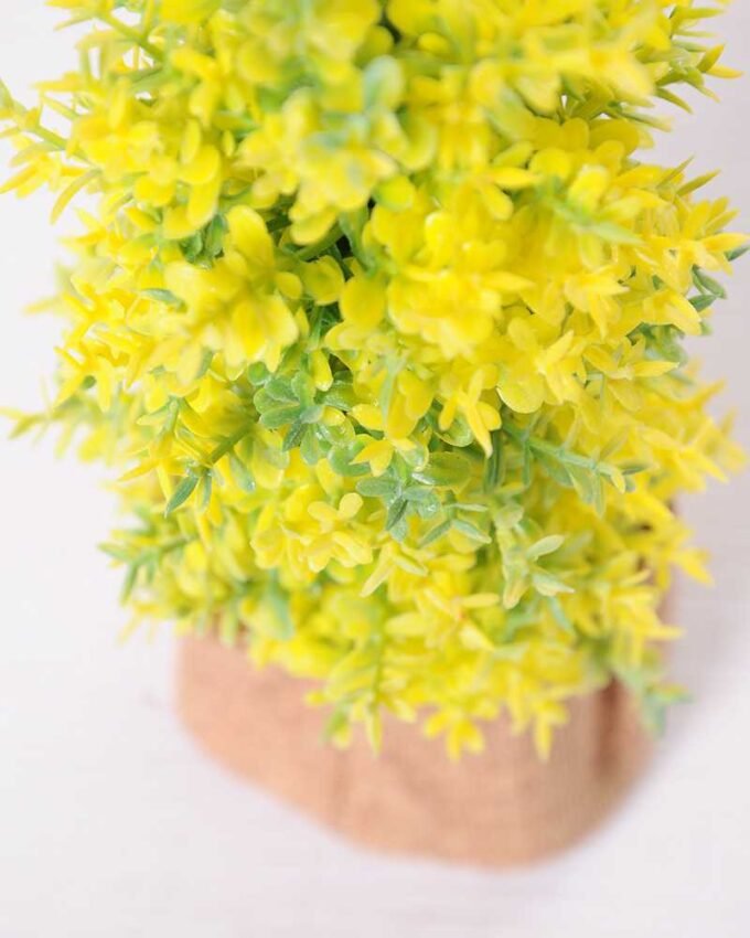 6.5*6.5*21CM POT WRAPPED FLAX FLOCKY CRAFTS GS-3890068