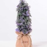 6.5*6.5*21CM POT WRAPPED FLAX FLOCKY CRAFTS GS-3890070
