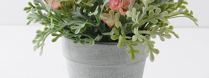 Nordic style Artificial Mini wild potted plant PINK