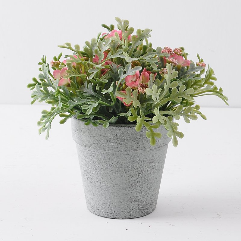 Nordic style Artificial Mini wild potted plant PINK