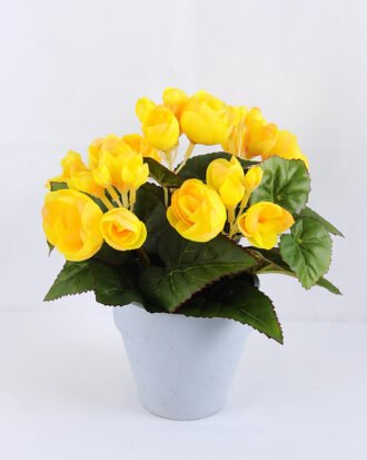 Artificial Flower 22*22*23cm Begonia in Paper pot GS-03319015-Y1 Potted Flowers&Plants YeahFlower is one of Chinese leading OEM manufacturers and exporters , supplying the silk flowers, wholesale artificial trees Artificial Flower 22*22*23cm Begonia in Paper pot GS-03319015-Y1