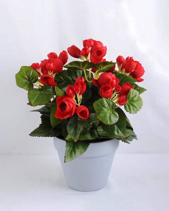 Artificial Flower 26*26*28cm Begonia in Paper pot GS-03319016-R1