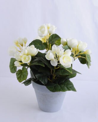 Artificial Flower 26*26*28cm Begonia in Paper pot GS-03319016-W1