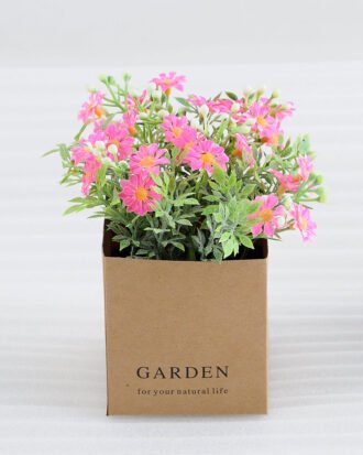 Artificial Flower 12*12*14cm Daisies in paper pot GS-03318091-P1 Potted Flowers&Plants YeahFlower is one of Chinese leading OEM manufacturers and exporters , supplying the silk flowers, wholesale artificial trees Artificial Flower 12*12*14cm Daisies in paper pot GS-03318091-P1