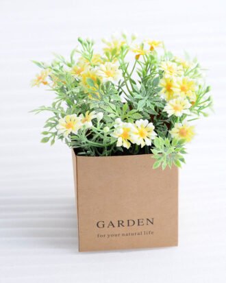 Artificial Flower 12*12*14cm Daisies in paper pot GS-03318091-Y1
