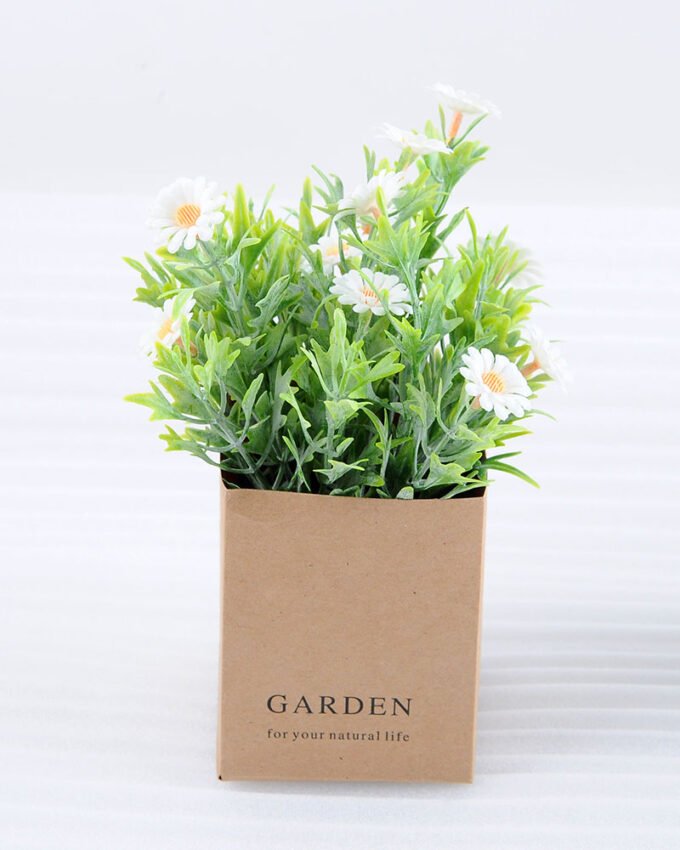 Artificial Flower 12*12*18.5cm Daisies in paper pot GS-03318110-W1