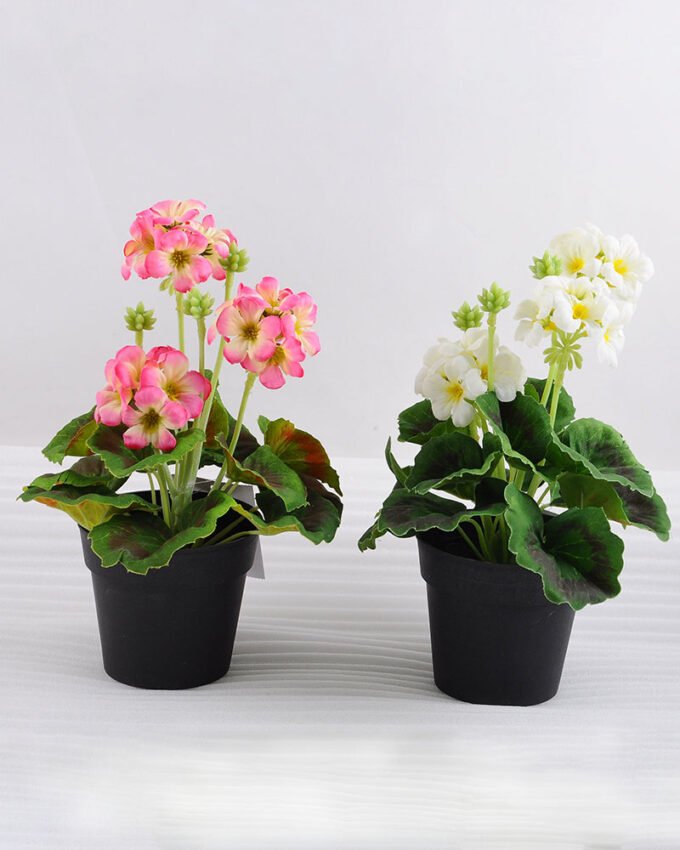 Artificial Flower 18*18*25cm Geranium in plastic pot GS-03318104-P1