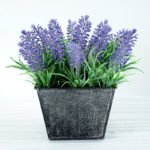 Artificial Flower H:18CM Lavender in Metal pot GS-6660560