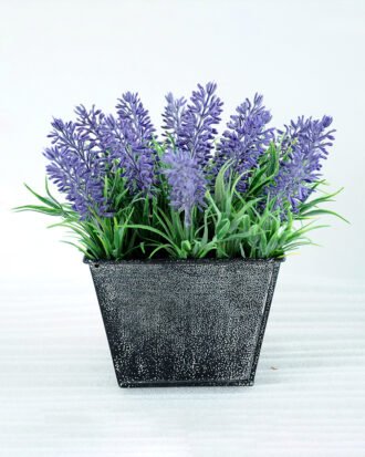 Artificial Flower H:18CM Lavender in Metal pot GS-6660560