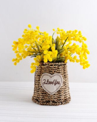 Artificial Flower 23*23*23cm Mimosa in basket GS-03318061