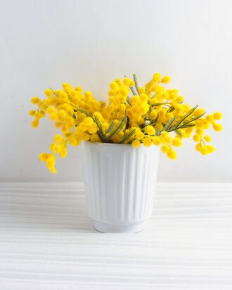 Artificial Flower 23*23*21cm Mimosa in ceramia pot GS-03318060