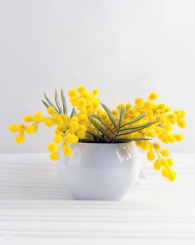 Artificial Flower 20*20*12cm Mimosa in ceramic pot GS-03318059