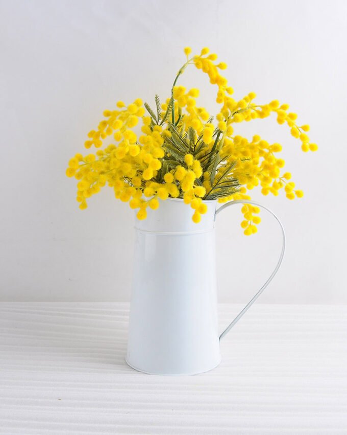 Artificial Flower 27*24*35cm Mimosa in meatal pot GS-03318058