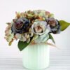 Artificial Flower H:16cm Rose Hydrangea in Glassware GS-6660581-G1