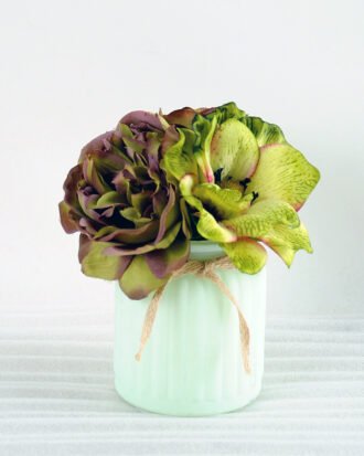 Artificial Flower H:15cm Rose  in Glassware GS-6660582-G1