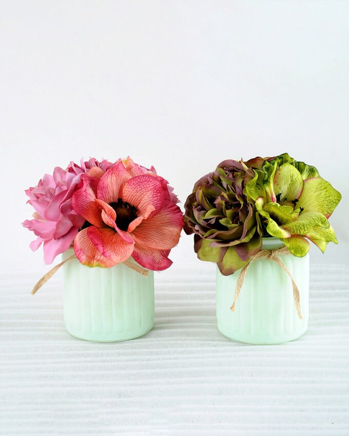 Artificial Flower H:15cm Rose  in Glassware GS-6660582-Z1