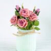 Artificial Flower H:19cm Rose  in Glassware GS-6660584-P2