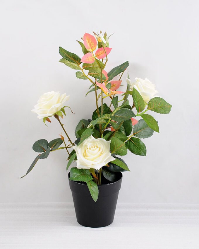 Artificial Flower 26*22*27cm Rose in plastic pot GS-03318225