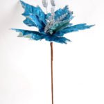Artificial Flower 22*44CM Single Christmas flower(Bling) GS-33518020-B1