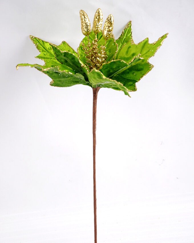 Artificial Flower 22*44CM Single Christmas flower(Bling) GS-33518020-B1