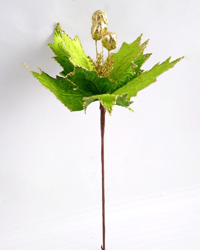 Artificial Flower 26*44CM Single Christmas flower(Bling) GS-33518021-B1