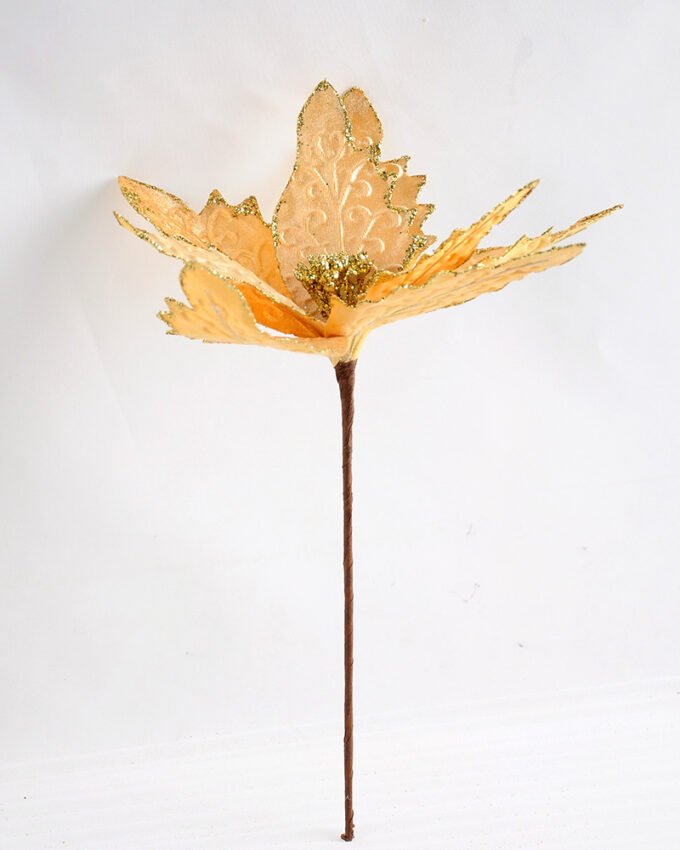 Artificial Flower 22*46.5CM Single Christmas flower(Bling) GS-33518025-R1