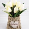 Artificial Flower 25*25*25cm Tulip in basket GS-03318120