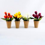 Artificial Flower 24*24*27cm Tulip in paper pot GS-03318026