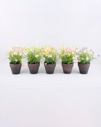 Artificial Flower 21*21*22cm Wild flower in paper pot GS-03318045-G1 Potted Flowers&Plants YeahFlower is one of Chinese leading OEM manufacturers and exporters , supplying the silk flowers, wholesale artificial trees Artificial Flower 21*21*22cm Wild flower in paper pot GS-03318045-G1
