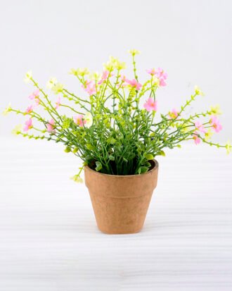 Artificial Flower 21*21*22cm Wild flower in paper pot GS-03318045RBC-G1