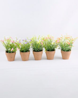 Artificial Flower 21*21*22cm Wild flower in paper pot GS-03318045RBC-G1