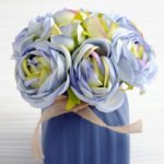 Artificial Flower 15*15*18.5cm camellia in glass pot GS-03318191-B1