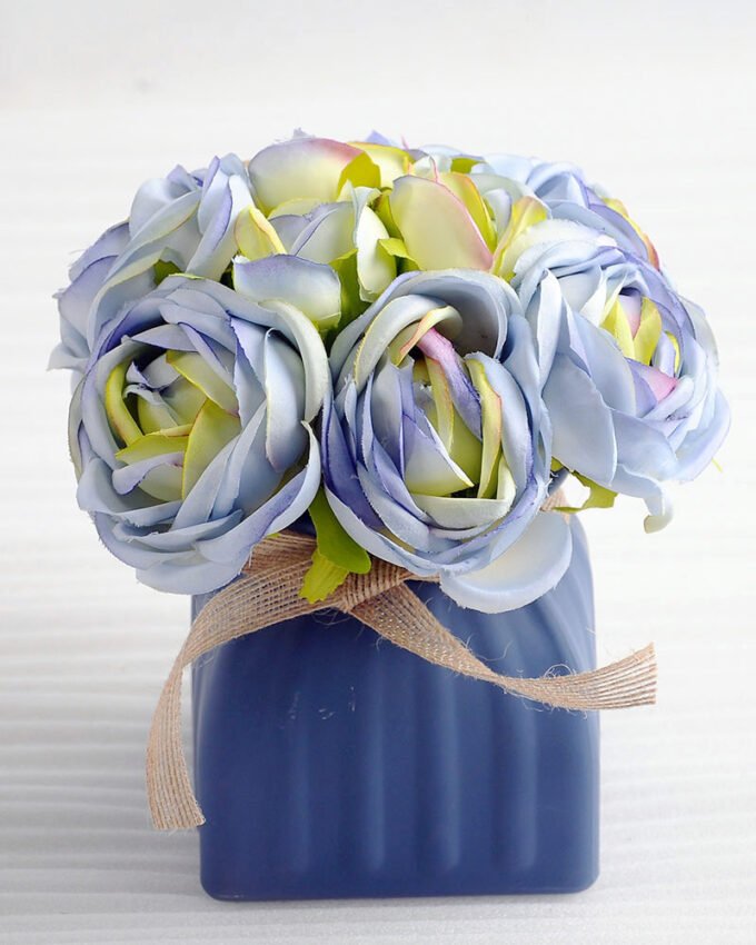 Artificial Flower 15*15*18.5cm camellia in glass pot GS-03318191-B1