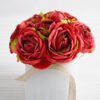 Artificial Flower 15*15*18.5cm camellia in glass pot GS-03318191-R1