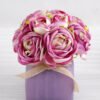 Artificial Flower 15*15*18.5cm camellia in glass pot GS-03318191-Z1