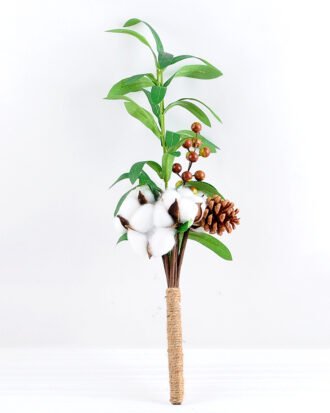 Artificial Flower 17*15*45 olive spray + Cotton bush GS-33518018