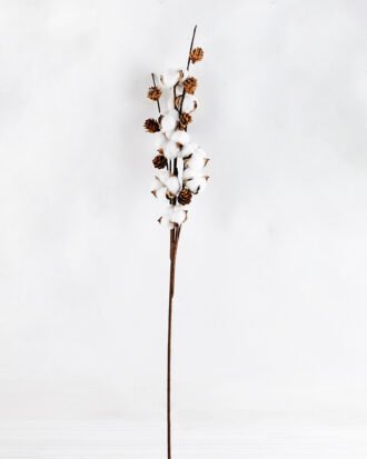 Artificial Flower 14*9*85cm pine cone + Cotton bush*4 GS-33518012-W1