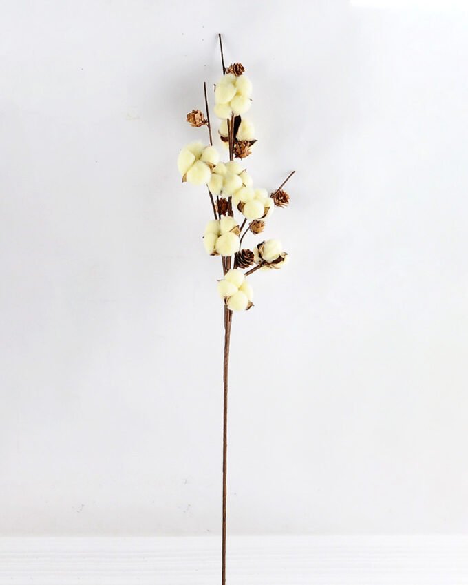 Artificial Flower 14*9*85cm pine cone + Cotton bush*4 GS-33518012-Y1