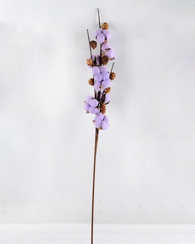 Artificial Flower 14*9*85cm pine cone + Cotton bush*4 GS-33518012-Z1