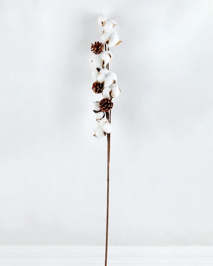 Artificial Flower 111*8*78cm pine cone + Cotton bush*4 GS-33518013-W1