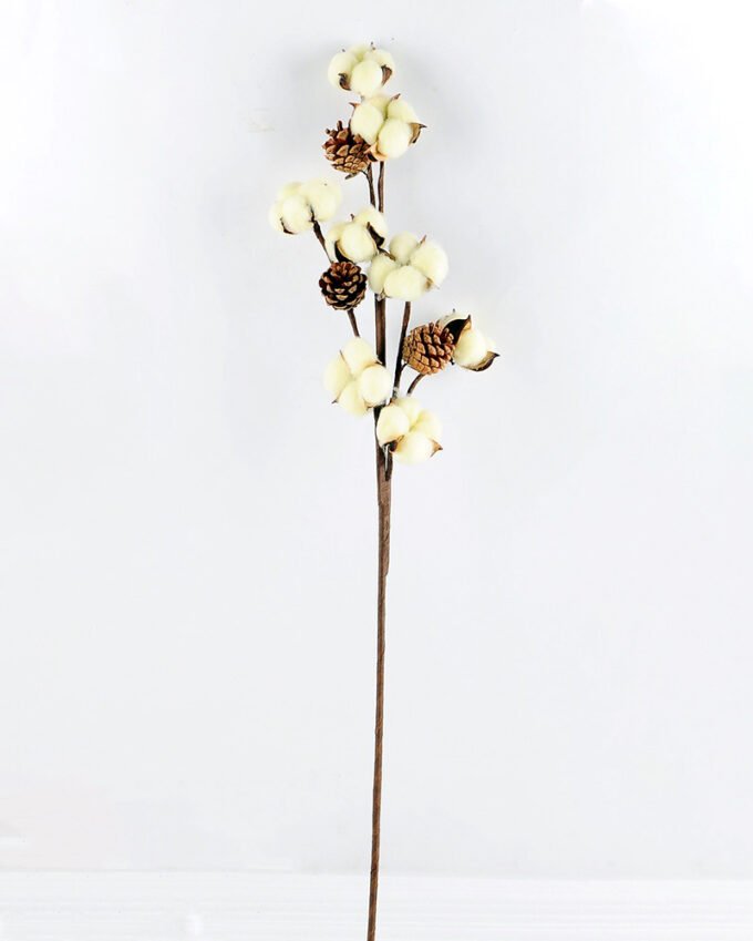 Artificial Flower 111*8*78cm pine cone + Cotton bush*4 GS-33518013-Y1