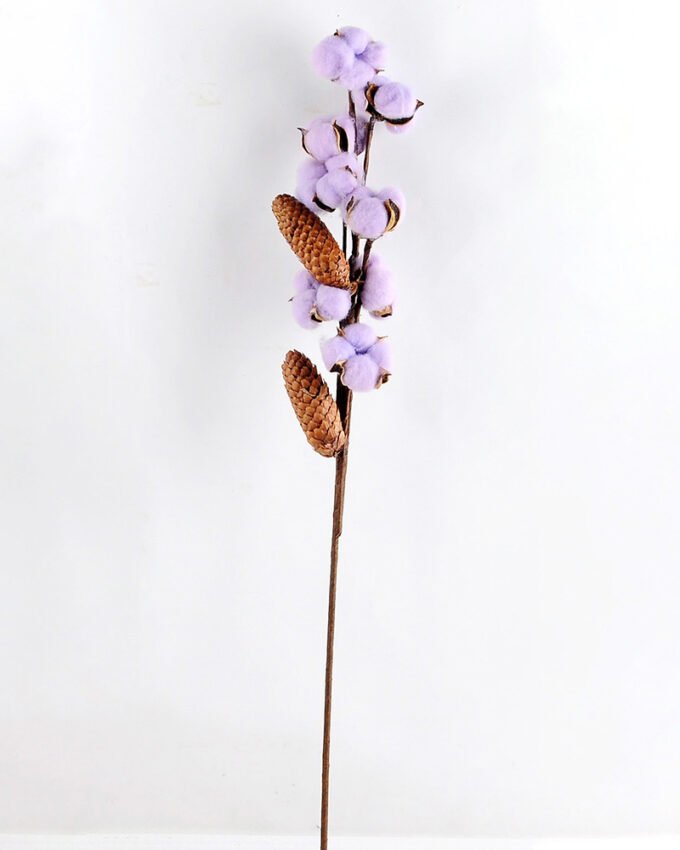 Artificial Flower 13*8*75cm pine cone + Cotton bush*4 GS-33518014-Z1
