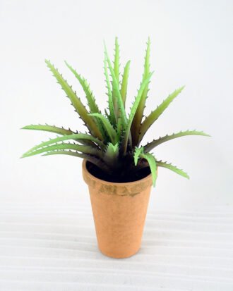Artificial Plant H:28cm Aloe in paper pot GS-6660629-G2