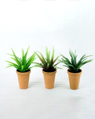 Artificial Plant H:28cm Aloe in paper pot GS-6660629-G2