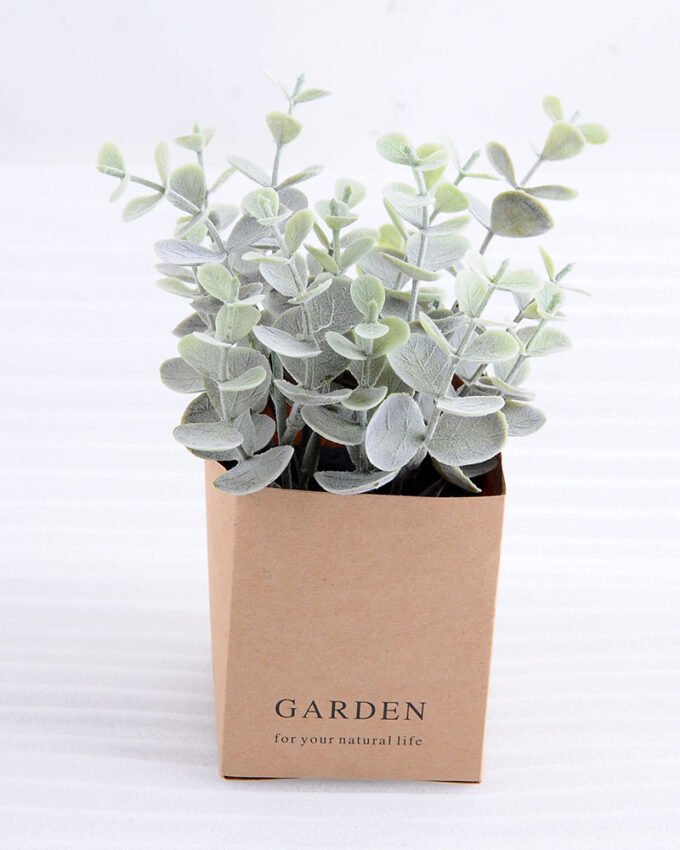 Artificial Plant 12*12*18cm Eucalyptus in paper pot GS-03318106