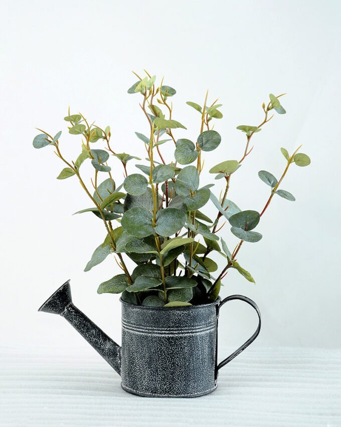 Artificial Plant H:32cm Laef in Metal watering can GS-6660614