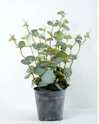 Artificial Plant H:35.5cm Laef in Metal watering can GS-6660615