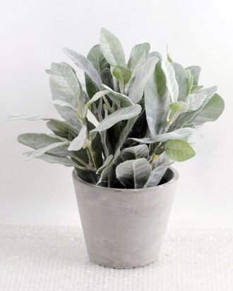 Artificial Plant 25*25*27cm Leaf in cement pot GS-03318020