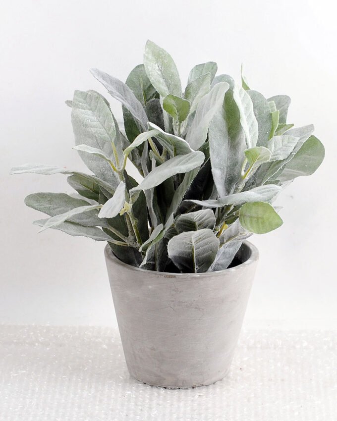 Artificial Plant 25*25*27cm Leaf in cement pot GS-03318020